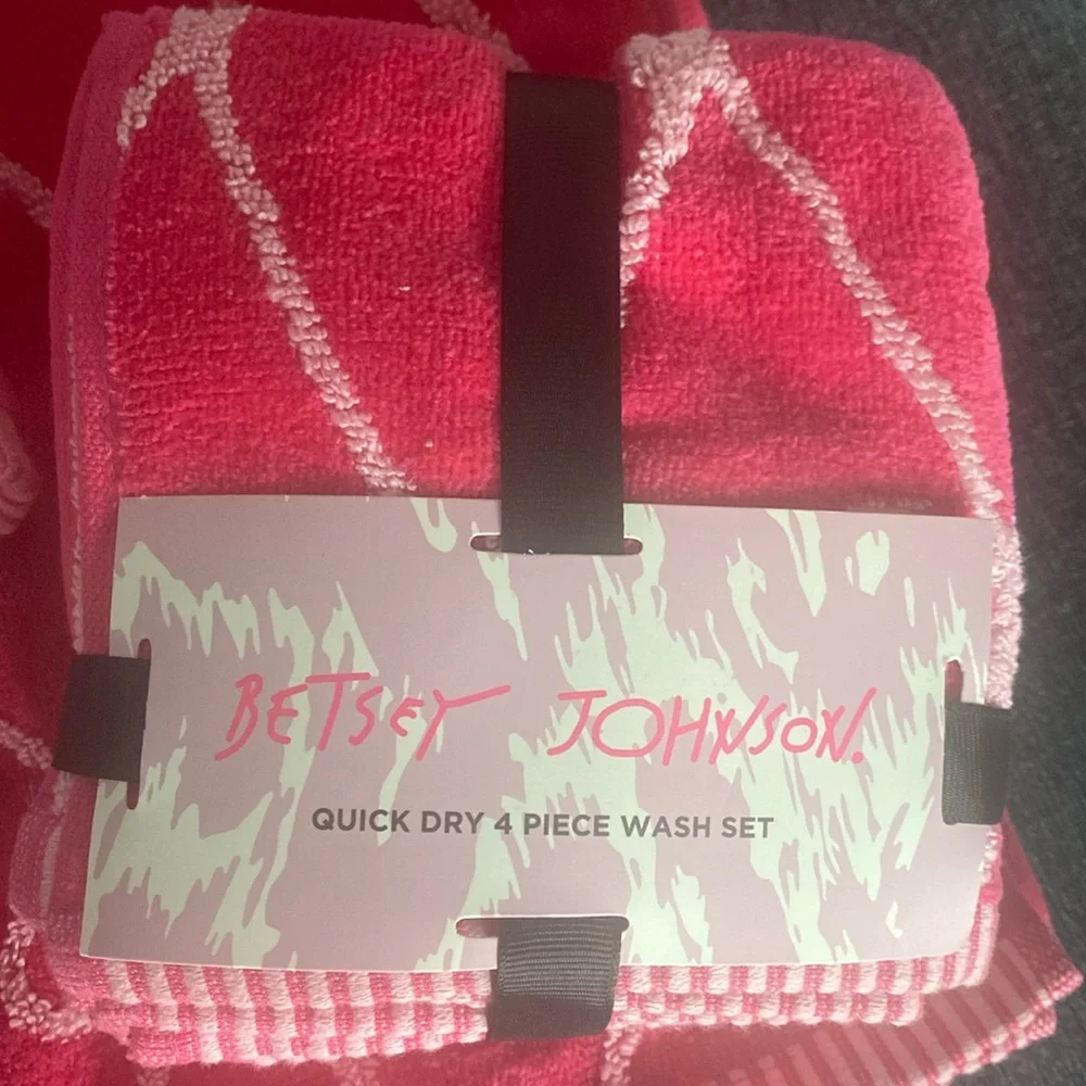 RESTOCKED BETSEY JOHNSON PINK BOWS PINK 6PC BATHROOM BATH TOWEL SET 🎀